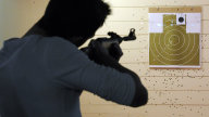 Стрельба из пневматической винтовки в рамках Новогодней олимпиады